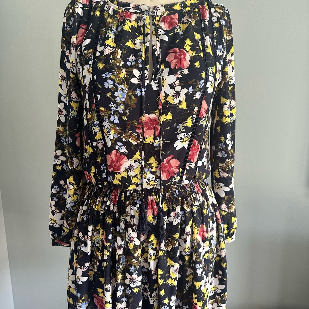 Banana Republic Floral Black Dress